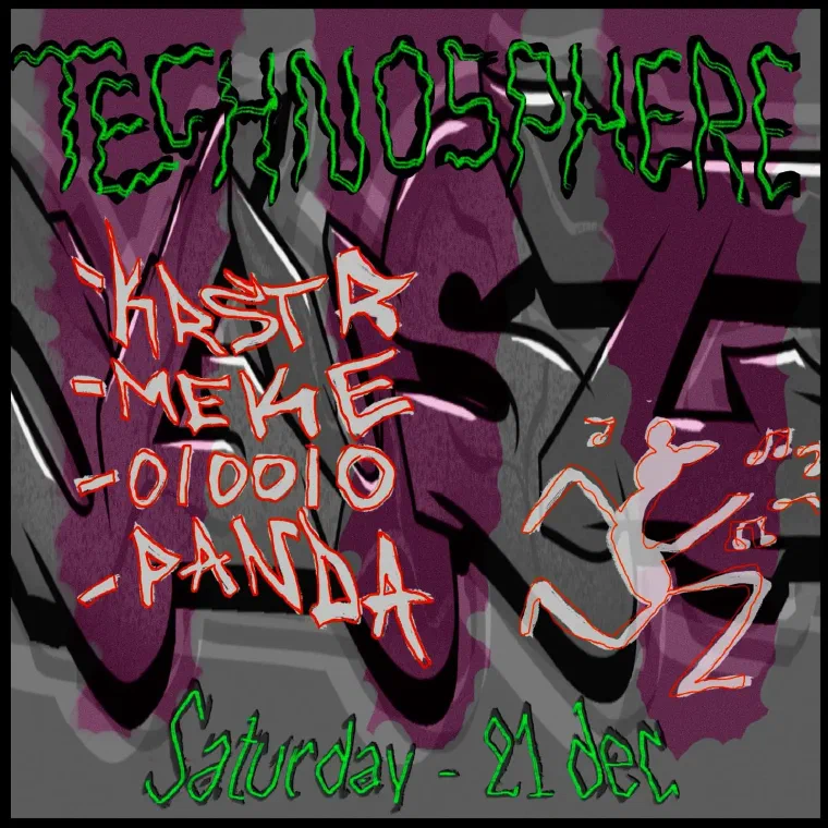 Flyer for Technosphere Bash at Technosphere